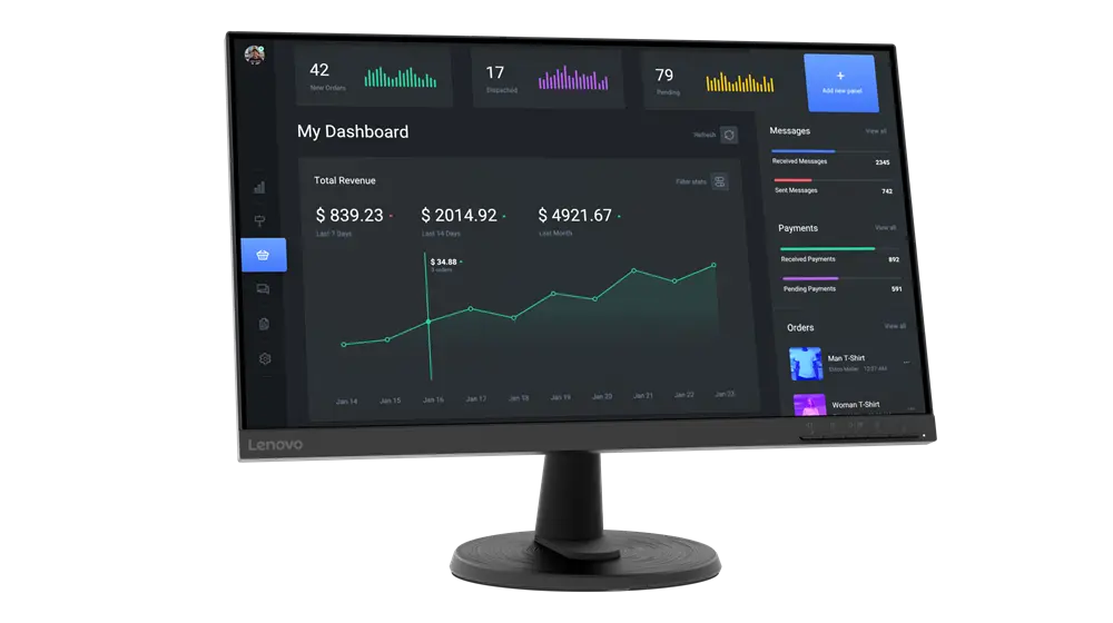monitor lenovo c24 40 de 23.8" pantalla fhd 23.8" va con backlight wled ratio 16:9 y resolución 1920x1080 plana y anti reflejo monitor lenovo c24 40 de 23.8" pantalla fhd 23.8" va con backlight wled ratio 16:9 y resolución 1920x1080 plana y anti reflejo